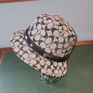 Coach Monogram Black and Cream Hat